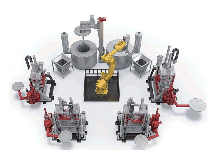 Tilting Gravity Casting Machine Cell